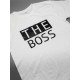 Парные футболки для мужа и жены, для парня и девушки с надписью "The boss & The real boss"