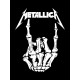 Футболка Металлика Metallica рок коза рука скелета с принтом