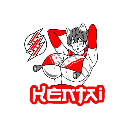 Шоппер бежевый с принтом Хентай. Сумка Hello Kitty для шопинга на плечо тканевая, мужская и женская.