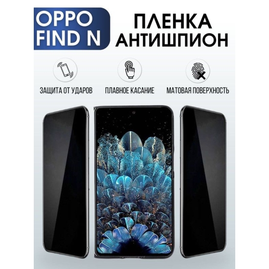 Защитная гидрогелевая пленка антишпион на телефон OPPO FIND N, матовая гелевая пленка на смартфон OPPO FIND N, для защиты экрана телефона