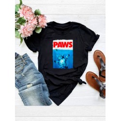 Футболка Paws мем котик и лапки котенок прикол мемная с принтом