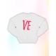 Парные свитшоты Love надпись любовь Ve y2k белый женский с принтом aesthetic для влюбленных пар парня и девушки, двоих подруг, мемная, прикольная парная одежда оверсайз андеграунд street style
