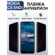 Защитная гидрогелевая пленка антишпион на телефон NOKIA C5 ENDI, матовая гелевая пленка на смартфон NOKIA C5 ENDI, для защиты экрана телефона