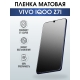 Защитная гидрогелевая пленка для смартфона Vivo IQOO Z7i. Матовая полиуретановая плёнка на мобильный телефон, для защиты экрана.