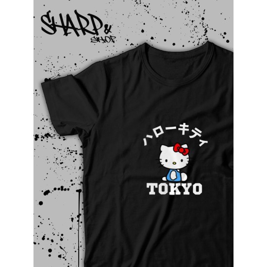 Футболка Hello Kitty Аниме Куроми оверсайз дрейн майка с принтом