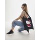 Сумка шоппер черный Аниме Hello Kitty Куроми дрейн тканевая с принтом Хелло Китти геншин импакт однотонный мягкий большая с надписью Хело Кити через плечо с котом bts токийские мстители
