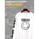 Свитшот Нирвана Nirvana logo логотип лого белый с принтом, надписью, рисунком рок группа, оверсайз, унисекс, мужской и женский для подростка и молодежи, рокерская одежда rock merch