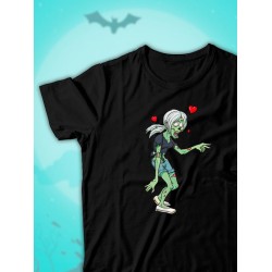 Парные футболки zombie девушка зомби с принтом