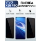Защитная гидрогелевая пленка для смартфона Vivo X50 pro. Полиуретановая плёнка антишпион на мобильный телефон Виво Х50 про, для защиты экрана.