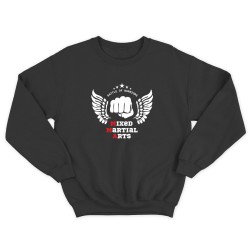 Свитшот для бойцов ММА и UFC с принтом Mixed Martial Arts / Мужская толстовка без капюшона для повседневной носки и для тренировок