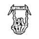 Футболка Металлика Metallica рок коза рука скелета с принтом
