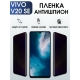 Защитная гидрогелевая пленка для смартфона Vivo V20 se. Полиуретановая плёнка антишпион на мобильный телефон ВивоВ20 се, для защиты экрана.