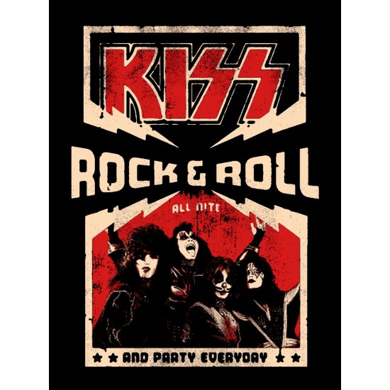 Футболка Kiss рок группа Кисс участники rock n roll с принтом