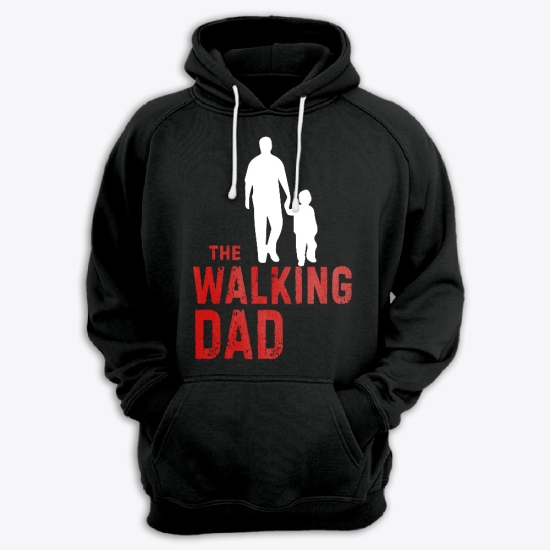 Прикольная мужская толстовка с капюшоном с надписью The Walking dad.