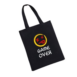 Сумка шоппер - холщовая хлопковая эко сумка с принтом Game over