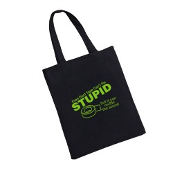 Сумка шоппер - холщовая хлопковая эко сумка с принтом Stupid