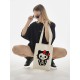 Сумка шоппер бежевый Аниме Hello Kitty Куроми дрейн тканевая с принтом Хелло Китти геншин импакт однотонный мягкий большая с надписью Хело Кити через плечо с котом bts токийские мстители