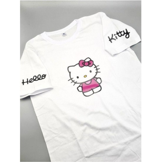 Футболка Hello Kitty Аниме Куроми оверсайз дрейн майка с принтом