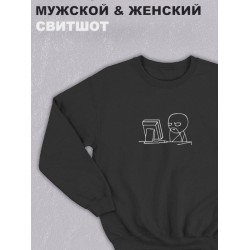 Свитшот женское оверсайз с принтом надписью 