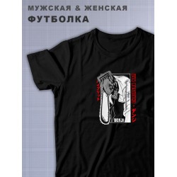 Футболка оверсайз с принтом аниме человек-бензопила