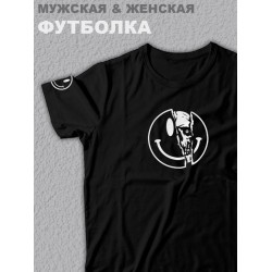 Футболка оверсайз с принтом аниме Стикер с улыбкой