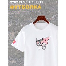 Футболка аниме Hello Kitty хеллоу китти Куроми Kuromi оверсайз с принтом