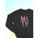 Парные свитшоты Soulmate soul mate соулмейт черный женский с принтом прикол для влюбленных пар парня и девушки, двоих подруг и друзей, мемная прикольная парная одежда андеграунд underground оверсайз
