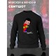 Парные свитшоты Love is lover boy мальчик черный мужской с принтом лав из любовь это для влюбленных пар парня и девушки, двоих подруг и друзей, мемная, прикольная парная одежда underground оверсайз