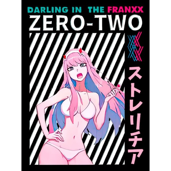 Футболка Зеро Ту Zero Two Милый Любимый во Франксе с принтом