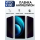 Защитная гидрогелевая пленка для смартфона Vivo X100. Полиуретановая плёнка антишпион на мобильный телефон Виво Х100, для защиты экрана.