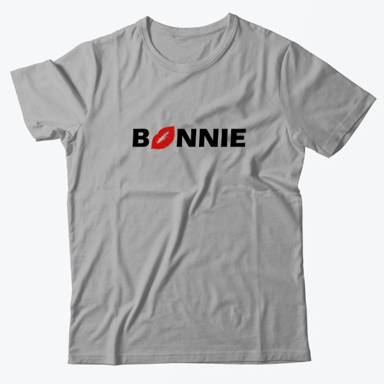 Парная футболка для двоих влюбленных с принтом Bonnie&Clyde