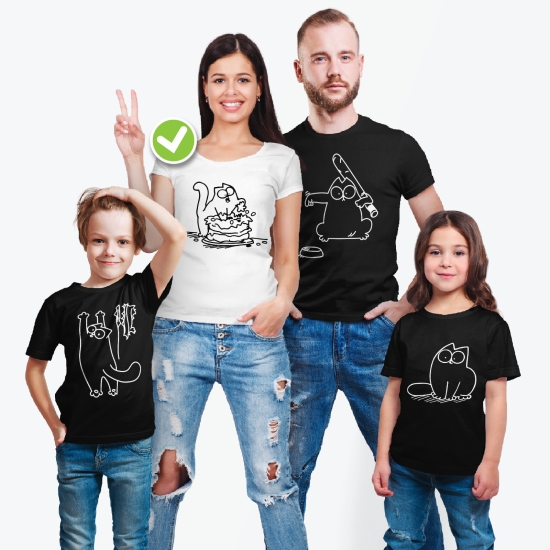 Семейные футболки с классным принтом