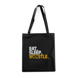 Сумка шоппер - холщовая хлопковая эко сумка с принтом Eat. Sleep. Wrestle