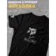 Футболка черная Король и Шут киш punks not dead rock оверсайз с принтом и надписью анархия горшок панк рок