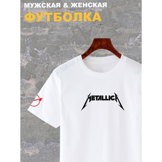 Футболка Metallica металлика логотип rock с принтом