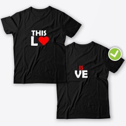 Парные футболки с принтом This is Love