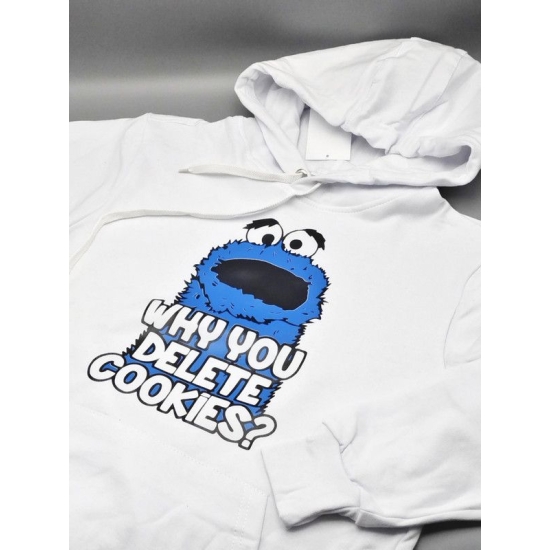 Прикольная толстовка с капюшоном с надписью Why you delete cookies