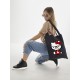 Сумка шоппер черный Аниме Hello Kitty Куроми дрейн тканевая с принтом Хелло Китти геншин импакт однотонный мягкий большая с надписью Хело Кити через плечо с котом bts токийские мстители