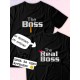 Парные футболки The Real Boss Настоящий босс с принтом