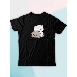 Парные футболки Mochi cats чиби с принтом