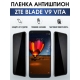 Защитная гидрогелевая пленка для смартфона ZTE Blade v9 vita. Полиуретановая плёнка антишпион на мобильный телефон ЗТЕ Блейд в9 вита, для защиты экрана.