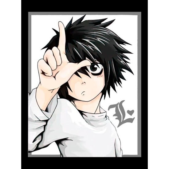 Футболка Тетрадь смерти L Death Note Эл аниме anime с принтом
