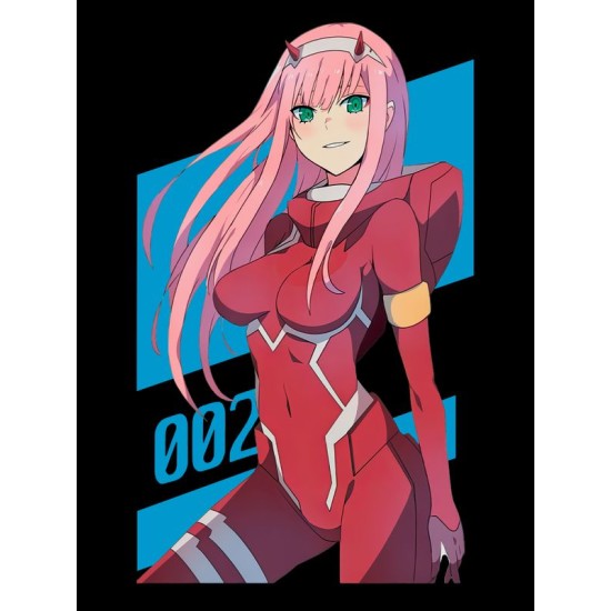 Футболка Zero Two Милый Любимый во Франксе Зеро Ту y2k с принтом