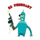 Шоппер Футурама Бендер 23 февраля Futurama прикол бежевый с военным принтом военной тематикой Bender 23 February army style, сумка для шопинга тканевая на плечо стиль милитари мужская, подарок мужу