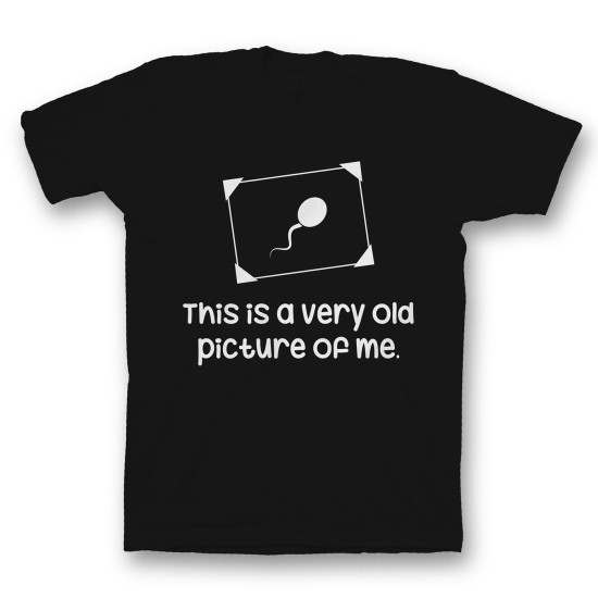 Футболка с прикольным принтом "This is a very old picture of me"