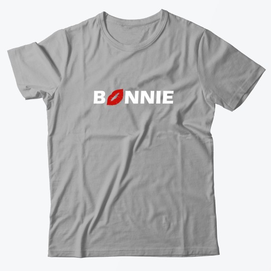 Парная футболка для двоих влюбленных с принтом Bonnie&Clyde