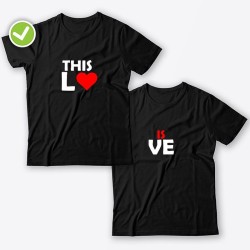 Парные футболки с принтом This is Love