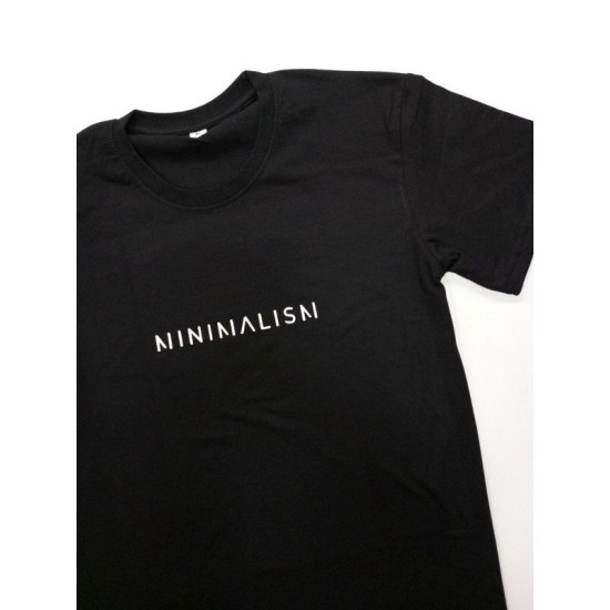 футболка оверсайз с принтом надписью "Minimalism" унисекс