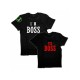 Футболки для двоих со смешными надписями "I'm Boss & Yes Boss"