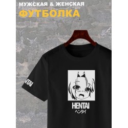 Футболка аниме ахегао hentai хентай y2k оверсайз с принтом